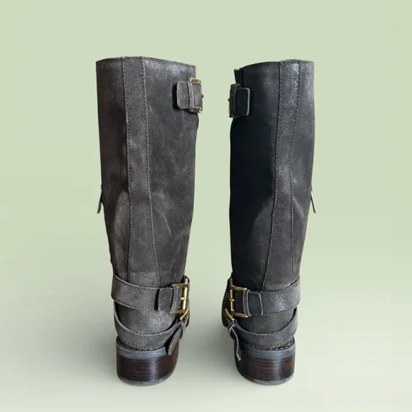 Michael Kors Brown Suede Moto Boots - Picture 5 of 9